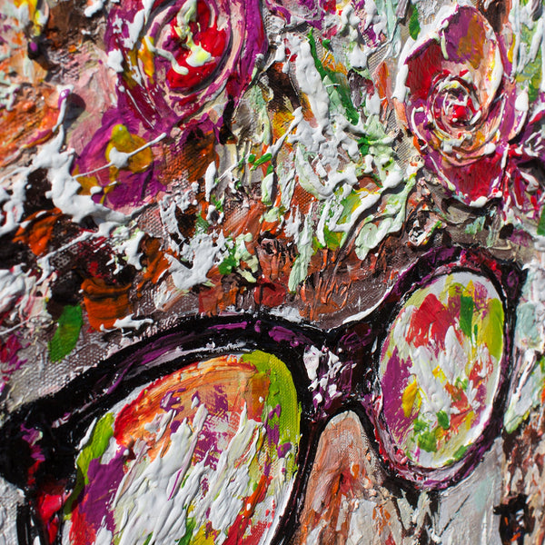 The painting "Giraffes" is a bright subject for an interior with a mood