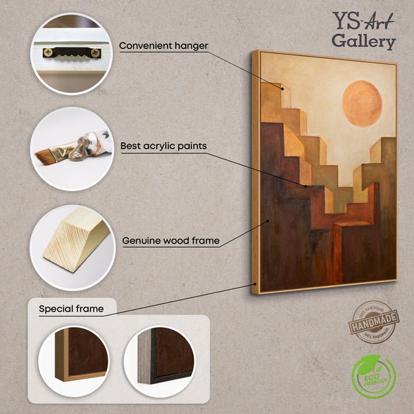 The painting “Ascent” – geometry of forms and sunlight