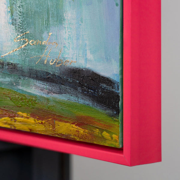 Painting "Crown of Light" - abstract floristry in golden tones