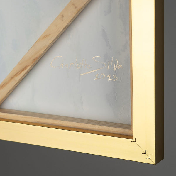 The painting "Flow of Elements" is an abstraction with deep reliefs and bright contrasts