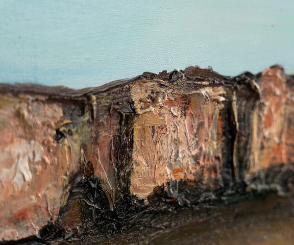 The painting "Under the Clouds" is a lyrical landscape with an emphasis on the sky