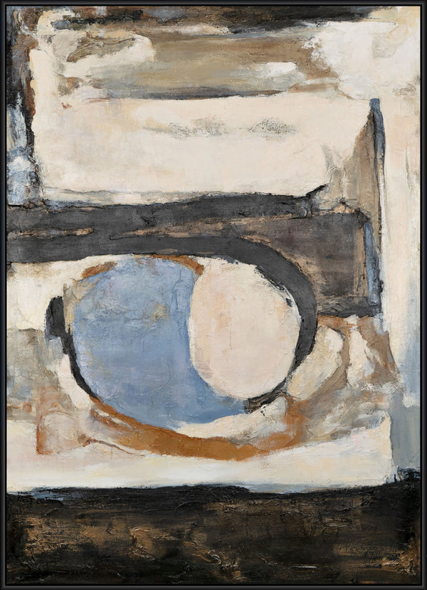The painting "Silent Structure" is an abstraction in a calm neutral palette