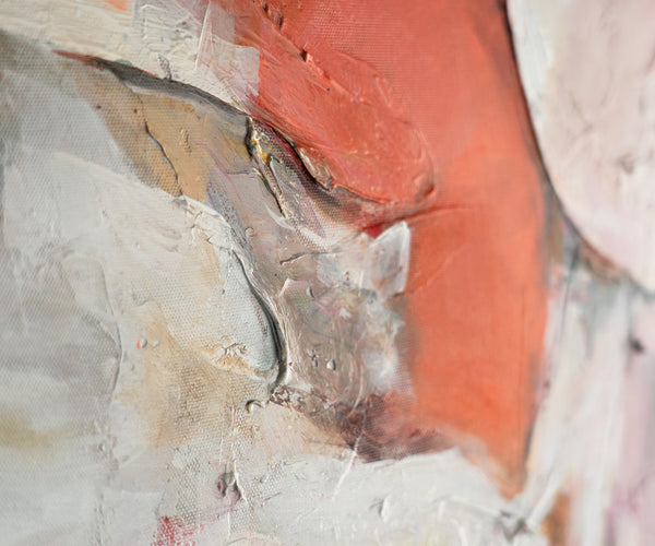 The painting "A Moment of Tenderness" is an expressive female image in fragments