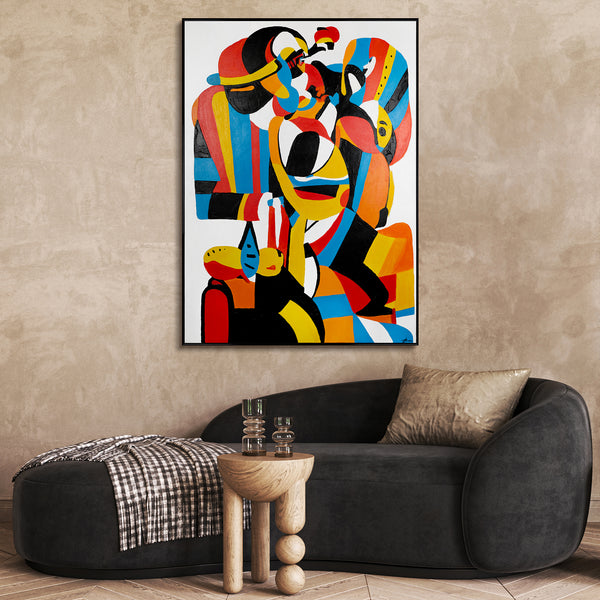 Painting "Expression of Form" - abstract geometry