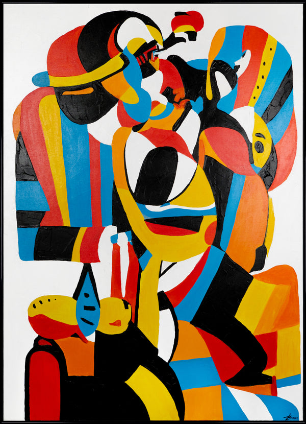 Painting "Expression of Form" - abstract geometry