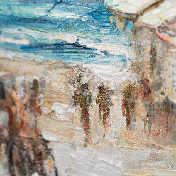 The painting "Warm Breeze" - a Mediterranean city in sunny colors