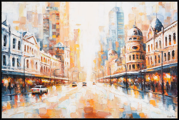 The painting "Space and Rhythm" - architecture with an atmosphere of movement