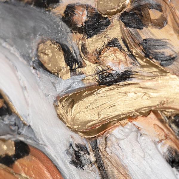 The painting "Wild Energy" is an abstraction with a leopard mood