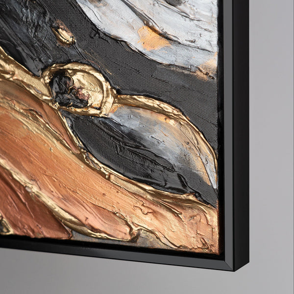The painting "Wild Energy" is an abstraction with a leopard mood