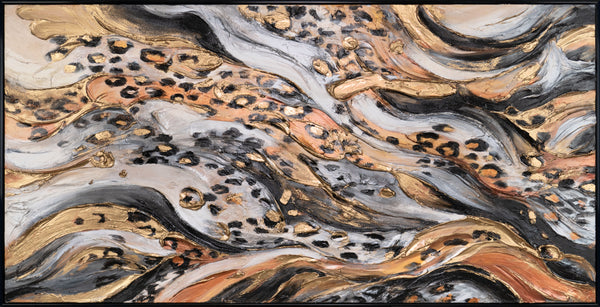 The painting "Wild Energy" is an abstraction with a leopard mood