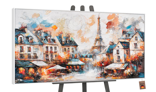 The painting "Coziness of Paris" - the romantic atmosphere of the city of lights