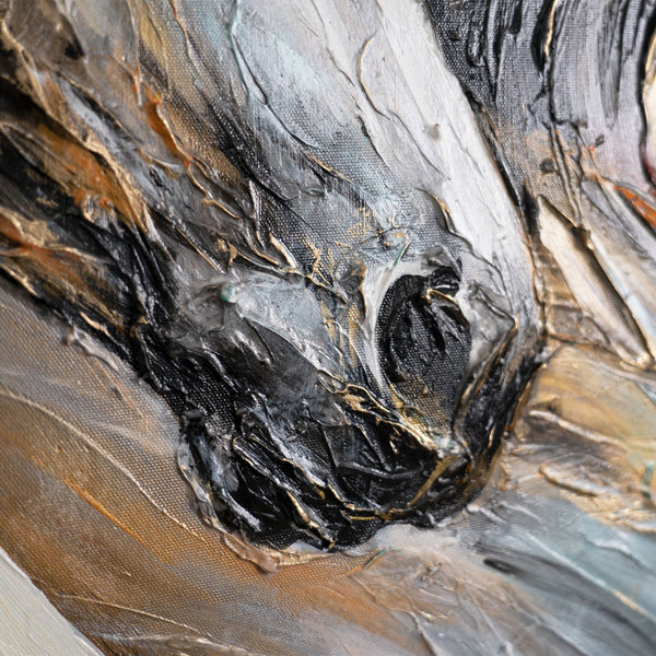 The painting "Energy of Motion" is an emotional impulse in the image of graceful horses