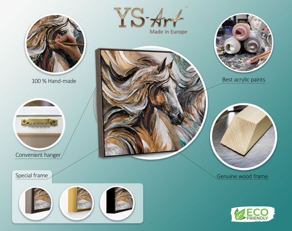 The painting "Energy of Motion" is an emotional impulse in the image of graceful horses