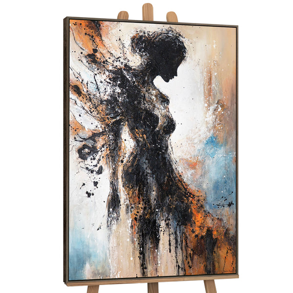 The painting "Element of Femininity" is an abstract feminine power
