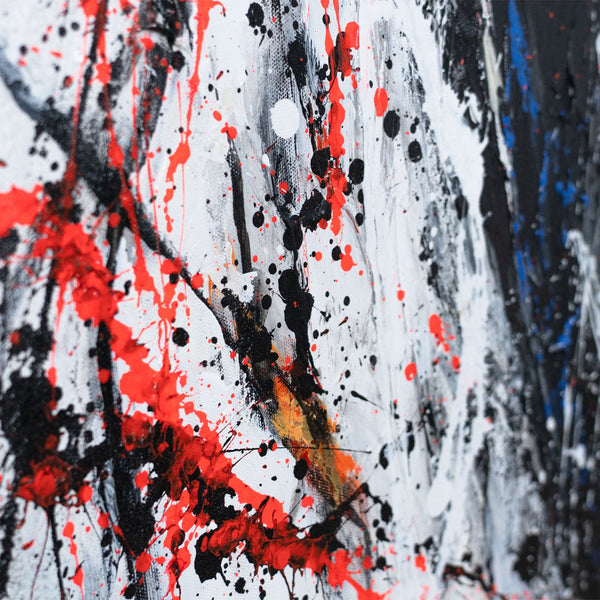 The painting "Burning Grace" - the fiery energy of movement