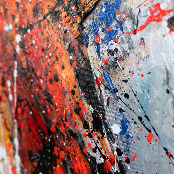 The painting "Burning Grace" - the fiery energy of movement