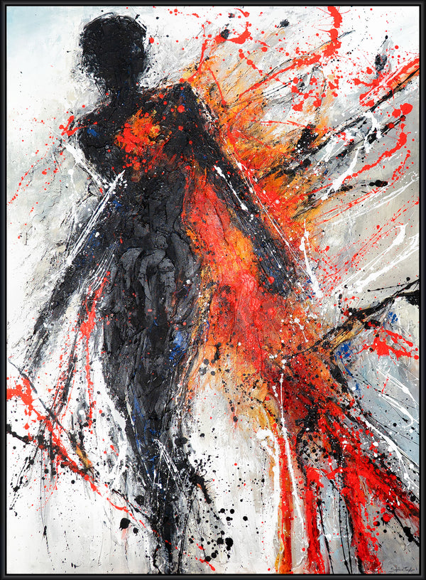 The painting "Burning Grace" - the fiery energy of movement