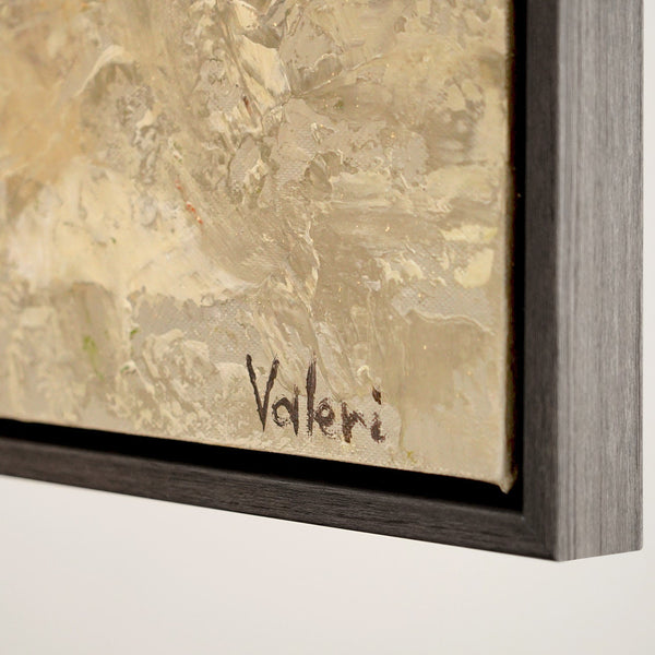 Painting "Golden Light" - modern abstraction with texture and gold