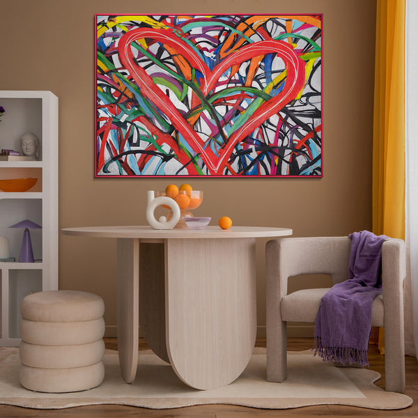 The painting "Dance of Hearts" - the day and night energy of feelings