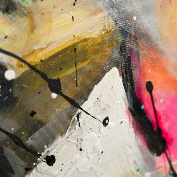The painting "The View" is a female portrait in the style of modern expressionism