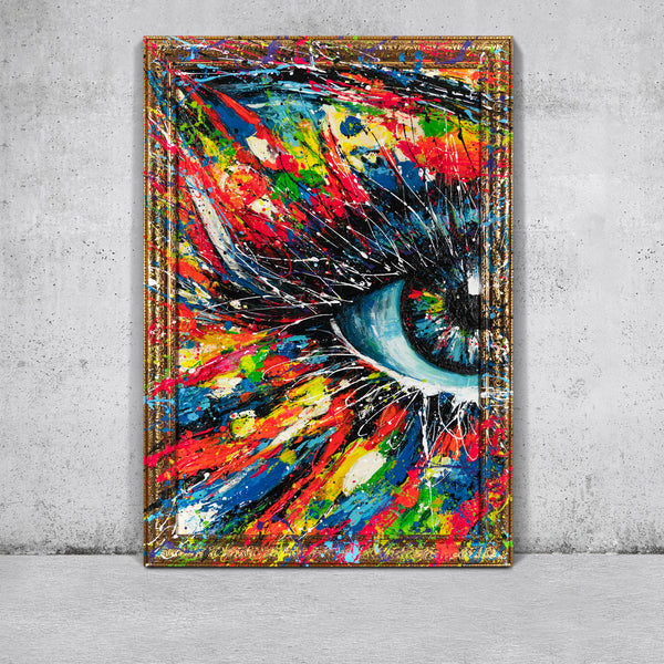 Painting "Looking Inside" - an abstract eye in the style of street art