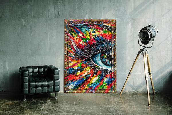 Painting "Looking Inside" - an abstract eye in the style of street art