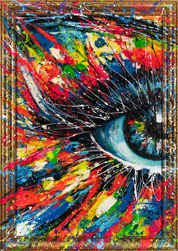 Painting "Looking Inside" - an abstract eye in the style of street art
