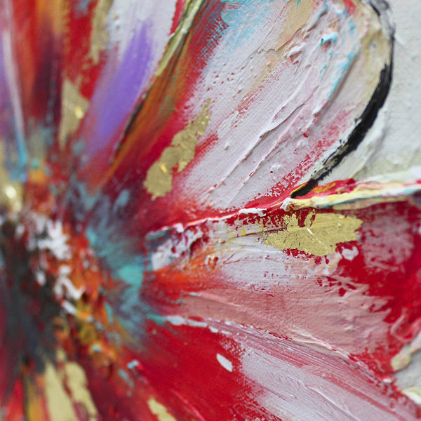 Painting "Colorful Flowers" - abstract floristry in pastel colors