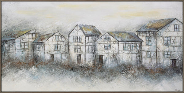 The painting "Cozy Street" is an atmospheric scene of the old city