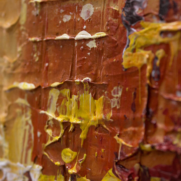 The painting "Morning in a Megapolis" is an abstract cityscape