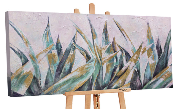 Painting "Shades of Autumn" - textured leaves in a modern style