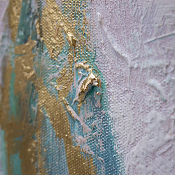 Painting "Shades of Autumn" - textured leaves in a modern style