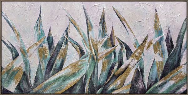 Painting "Shades of Autumn" - textured leaves in a modern style