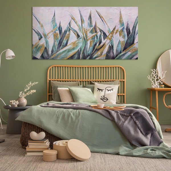Painting "Shades of Autumn" - textured leaves in a modern style