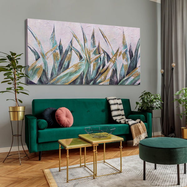 Painting "Shades of Autumn" - textured leaves in a modern style