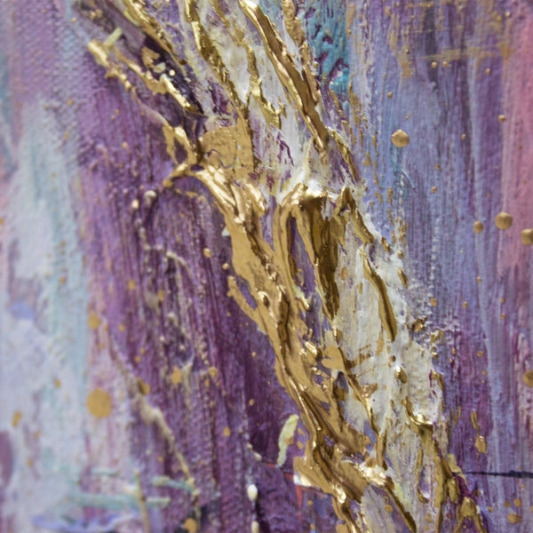 The painting "Morning Dew" is a delicate landscape with spikelets at dawn.
