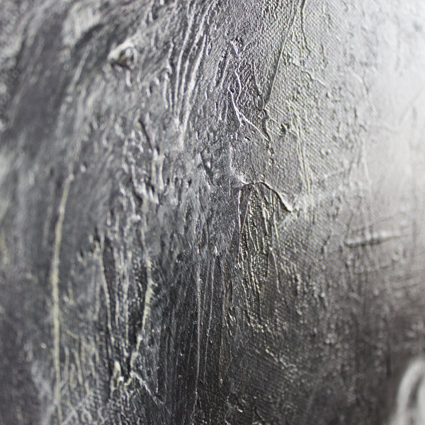 The painting "Film" - a female silhouette in a monochrome palette