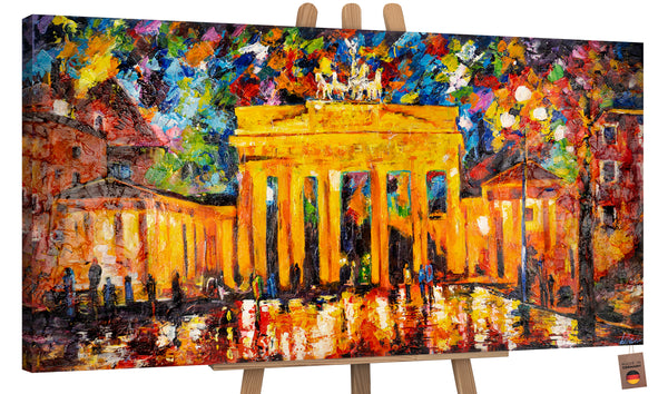 The painting "Brandenburg Gate" is a vivid architectural classic
