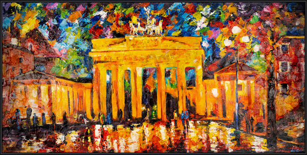 The painting "Brandenburg Gate" is a vivid architectural classic