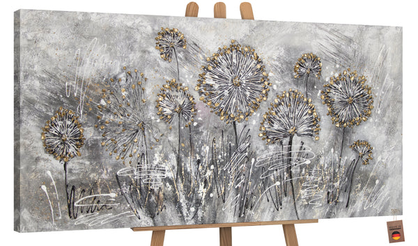 Painting "Spring Flowers" - a textural composition with field motifs