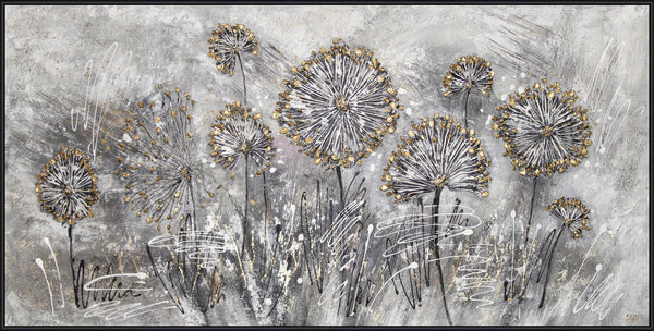 Painting "Spring Flowers" - a textural composition with field motifs