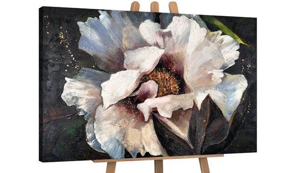 The painting "Peonies II" is a realistic flower with a three-dimensional texture