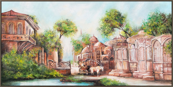 Painting "Cityscape" - oriental architecture and comfort