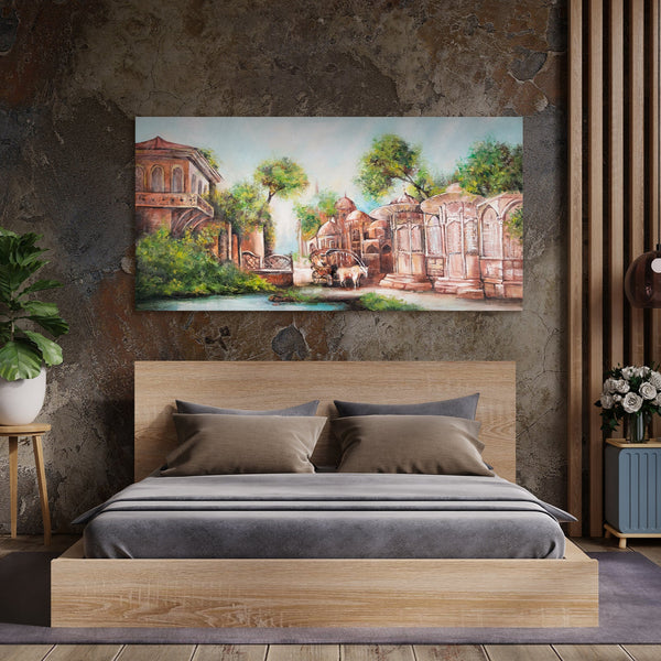 Painting "Cityscape" - oriental architecture and comfort