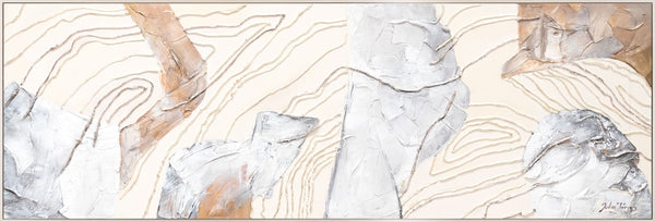 Painting "Symphony" - abstract texture in warm tones