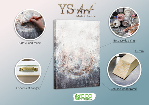The painting "Ensemble" - a depth of calm with an accent of bronze