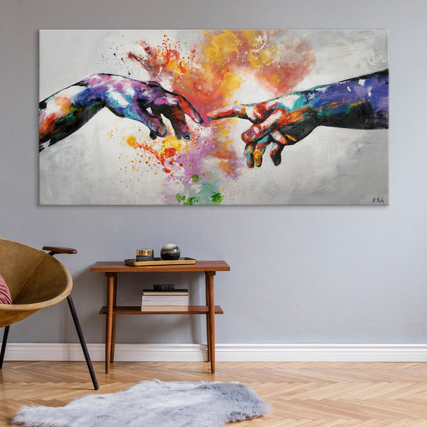 Painting "Galactic" - cosmic energy on canvas