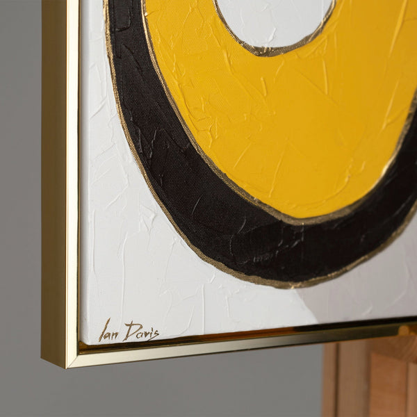 The painting "Soft Voices" is a modern abstract figurative composition