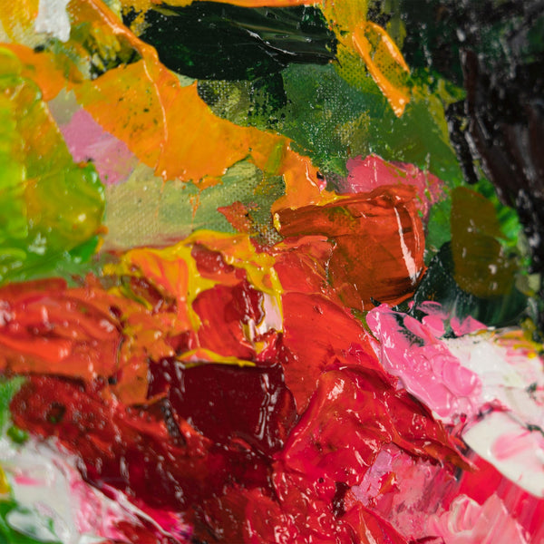 The painting "Summer Morning" is an impressionistic scene from a cafe