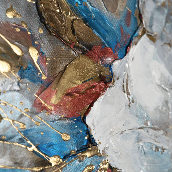 The painting "Flower of Light" is a luxurious abstract floristry
